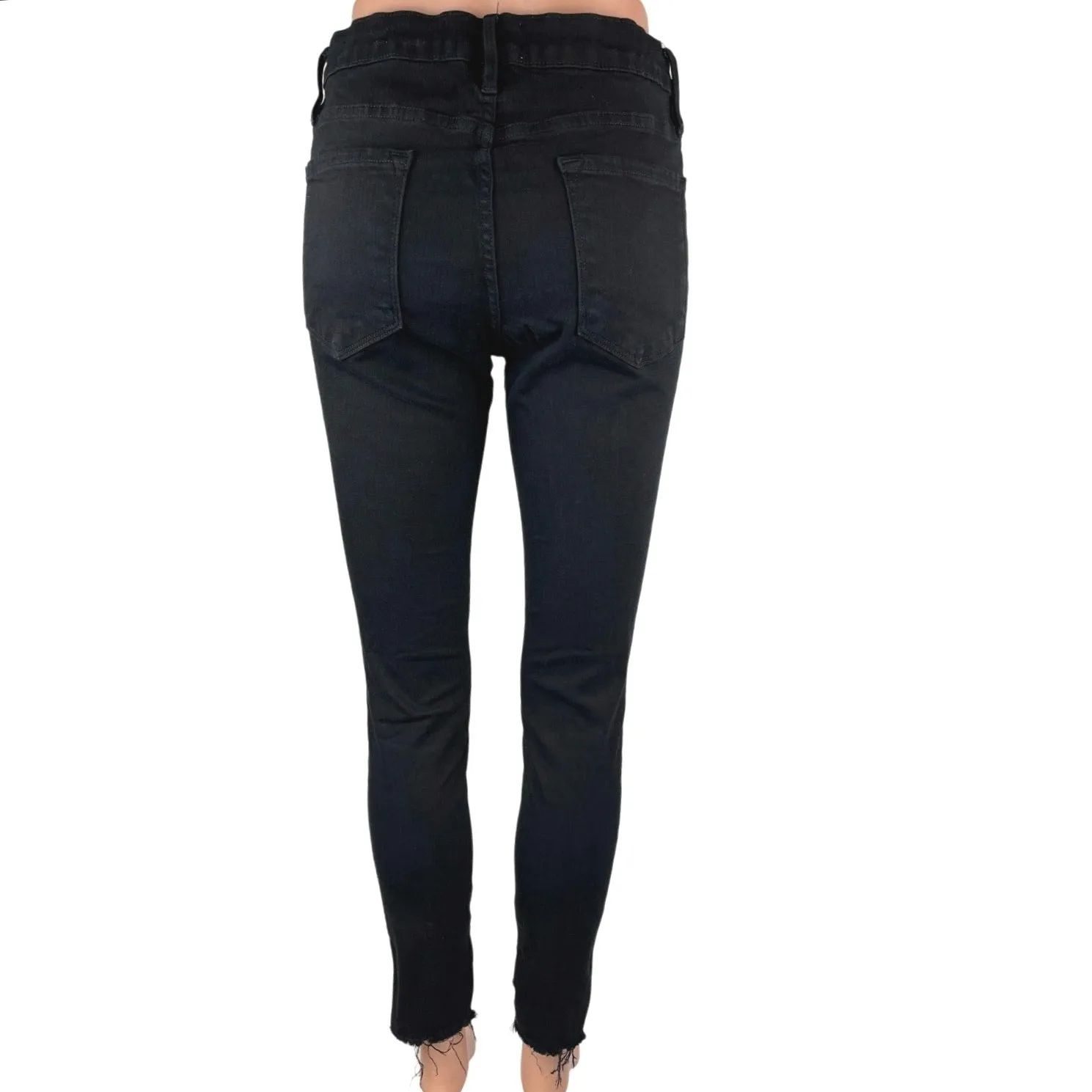 Frame Women's Black Le Skinny De Jeanne Mid Rise Stretch Denim Jeans Size 29