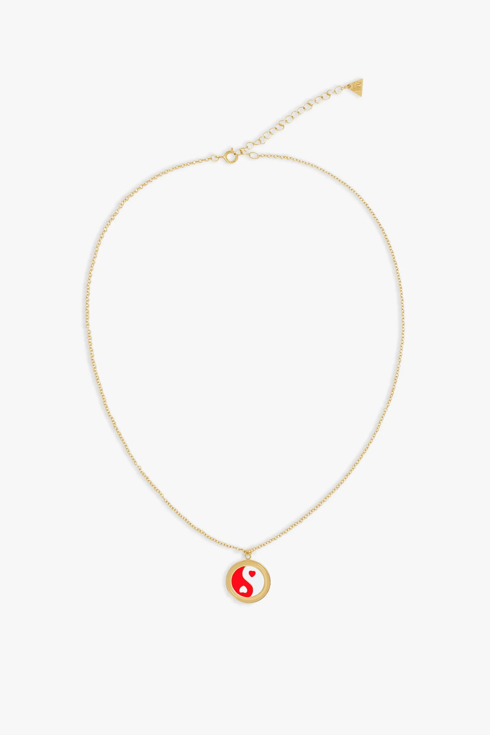 Gold Yin Yang Skinny Chain Necklace