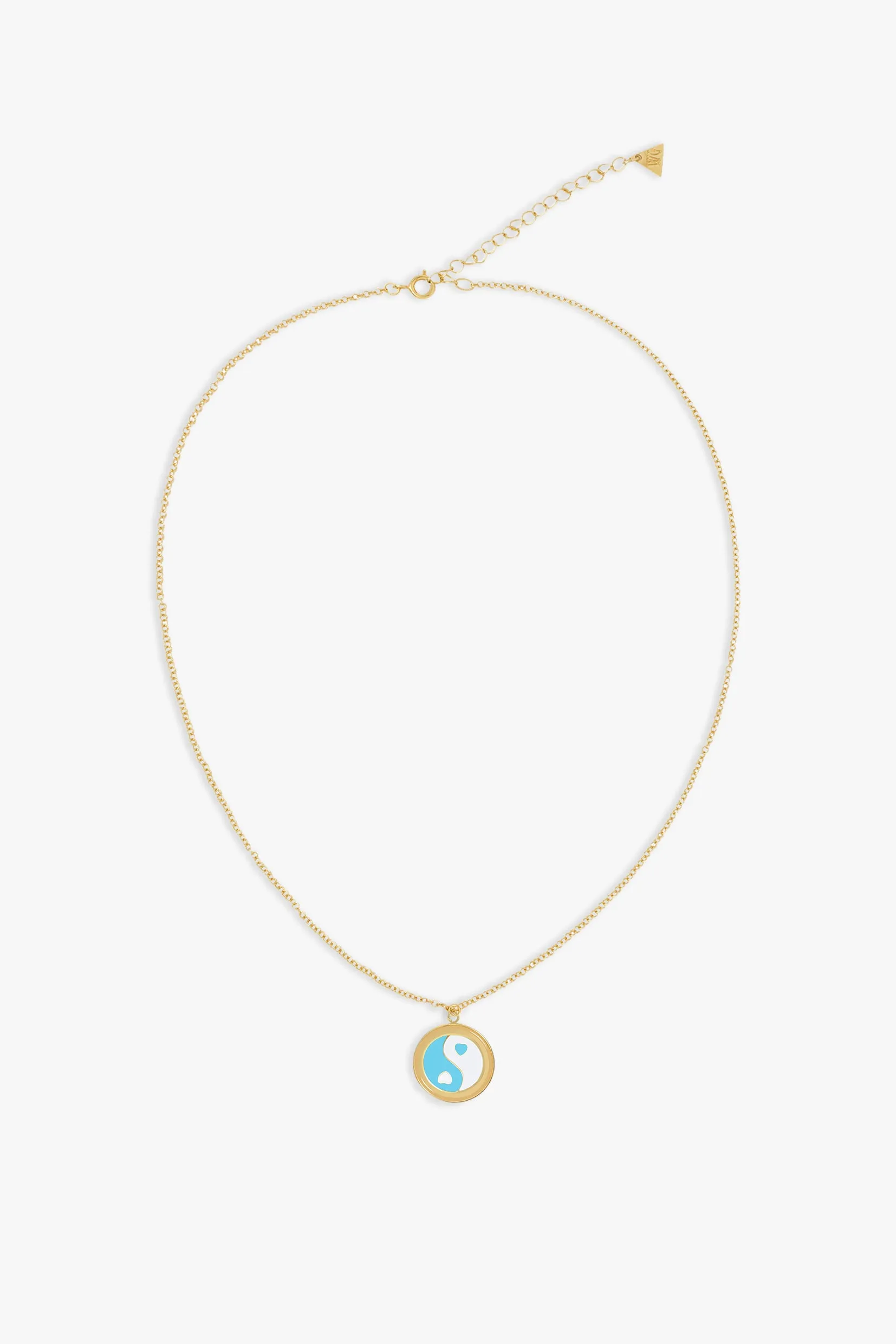 Gold Yin Yang Skinny Chain Necklace