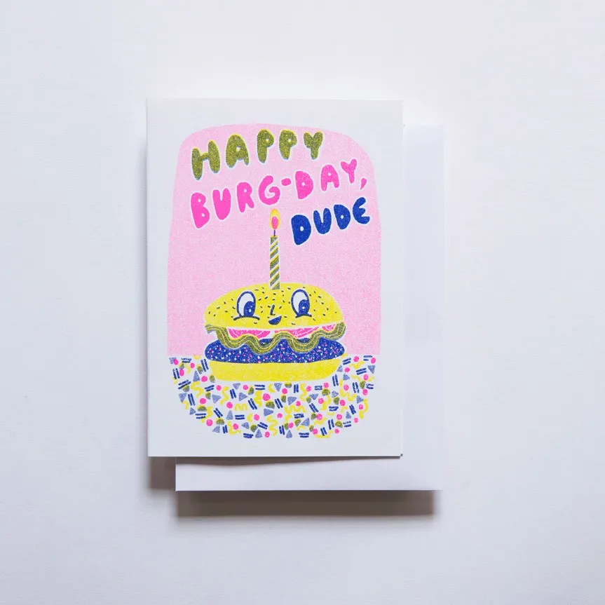 Happy Burg-Day Birthday Card