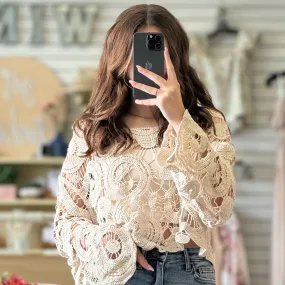 Headliner Crochet Top Beige