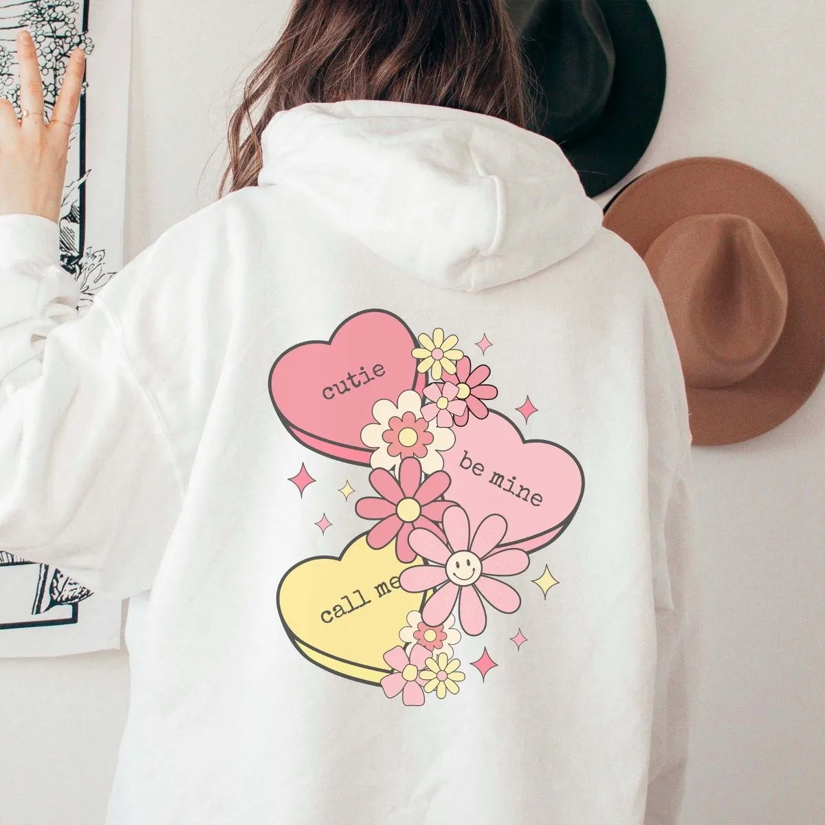 Hearts And Flowers Wholesale Back Of Hoodie