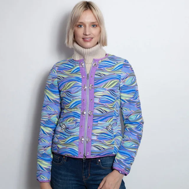 Icaria Lavender Embellished Jacket