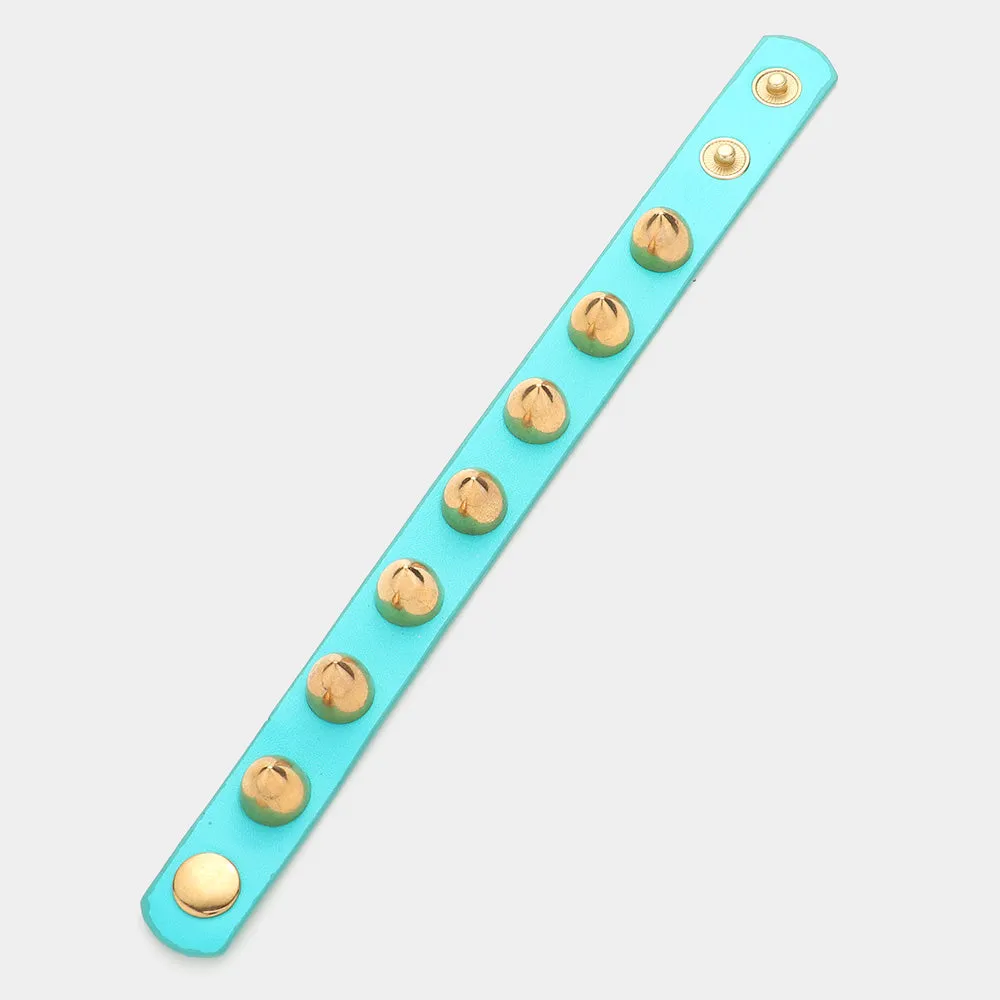 iLLASPARKZ Studded Leather Band Bracelet