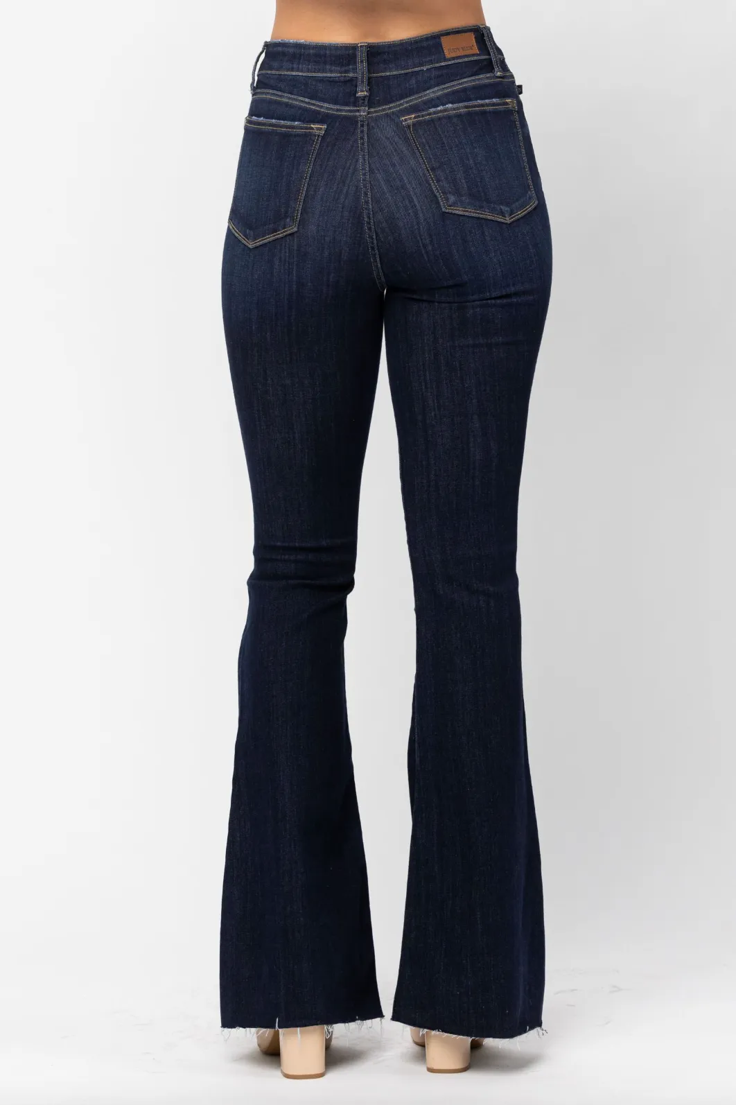 Judy Blue Raw Hem Tall Flare Jeans