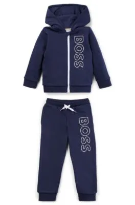 Kids' tracksuit with vertical logos