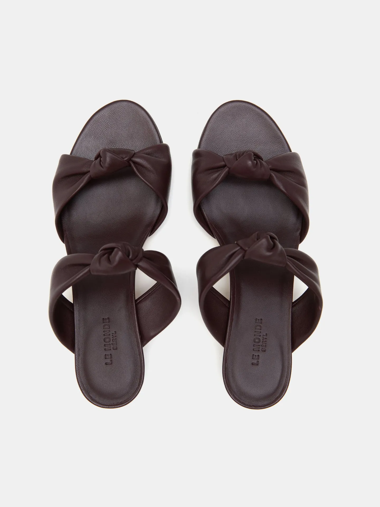 Knot Sandal Kitten / Bordeaux Leather