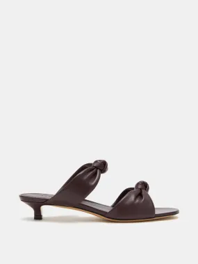 Knot Sandal Kitten / Bordeaux Leather