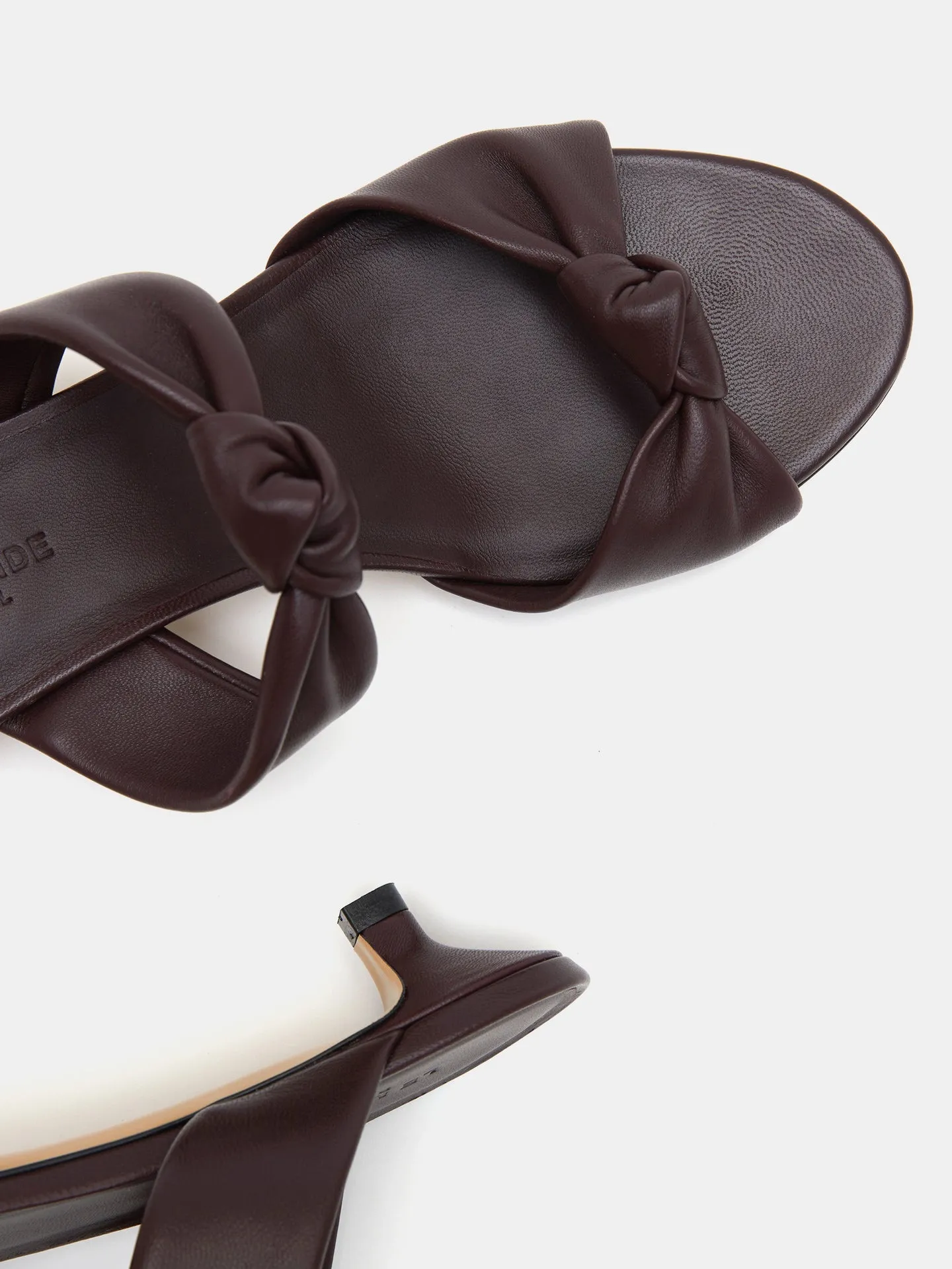 Knot Sandal Kitten / Bordeaux Leather