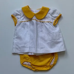 La Coqueta x Sabine Getty White And Yellow Linen Set: 6 Months (Brand New)