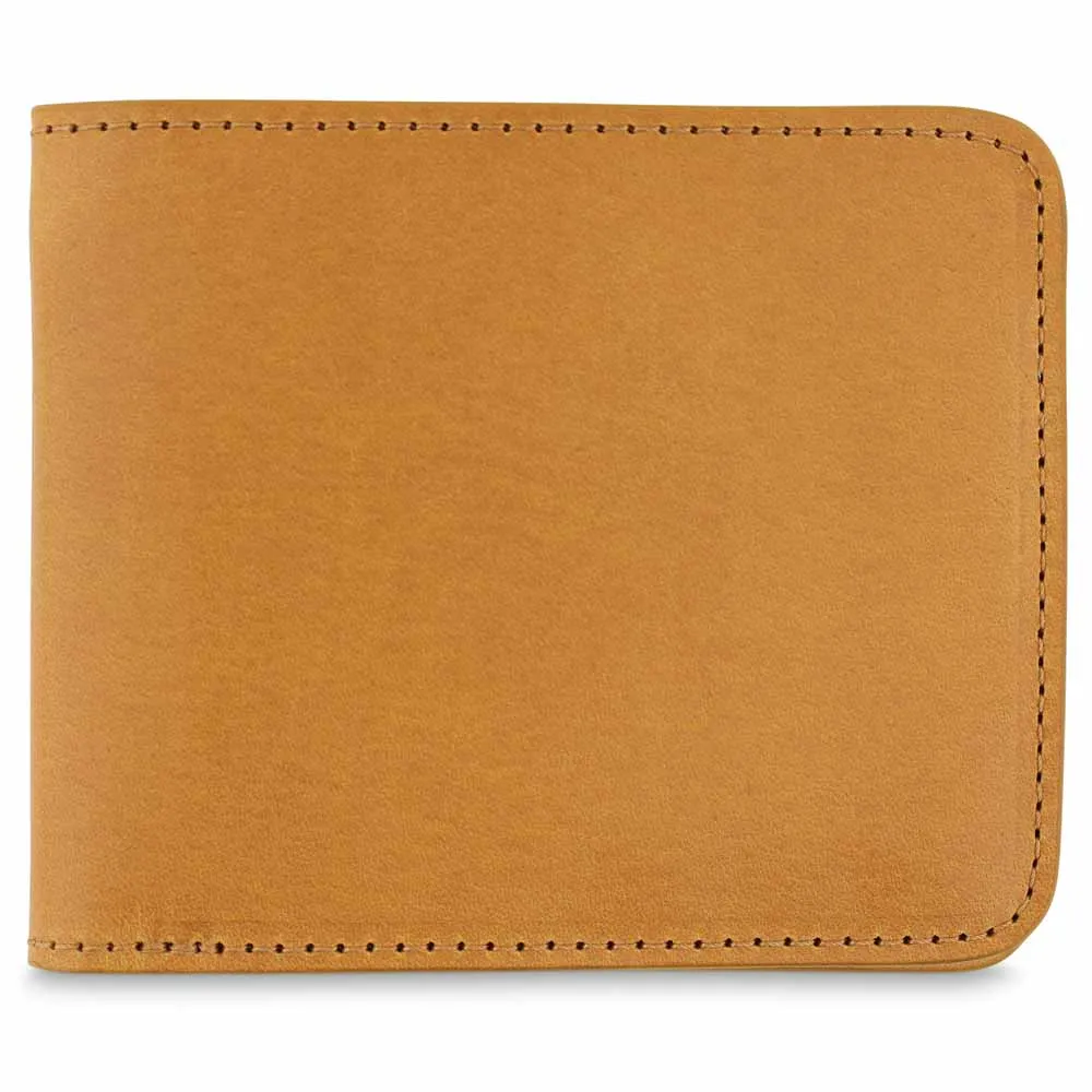 Leather Billfold Wallet - Mustard / Natural