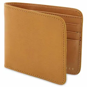 Leather Billfold Wallet - Mustard / Natural