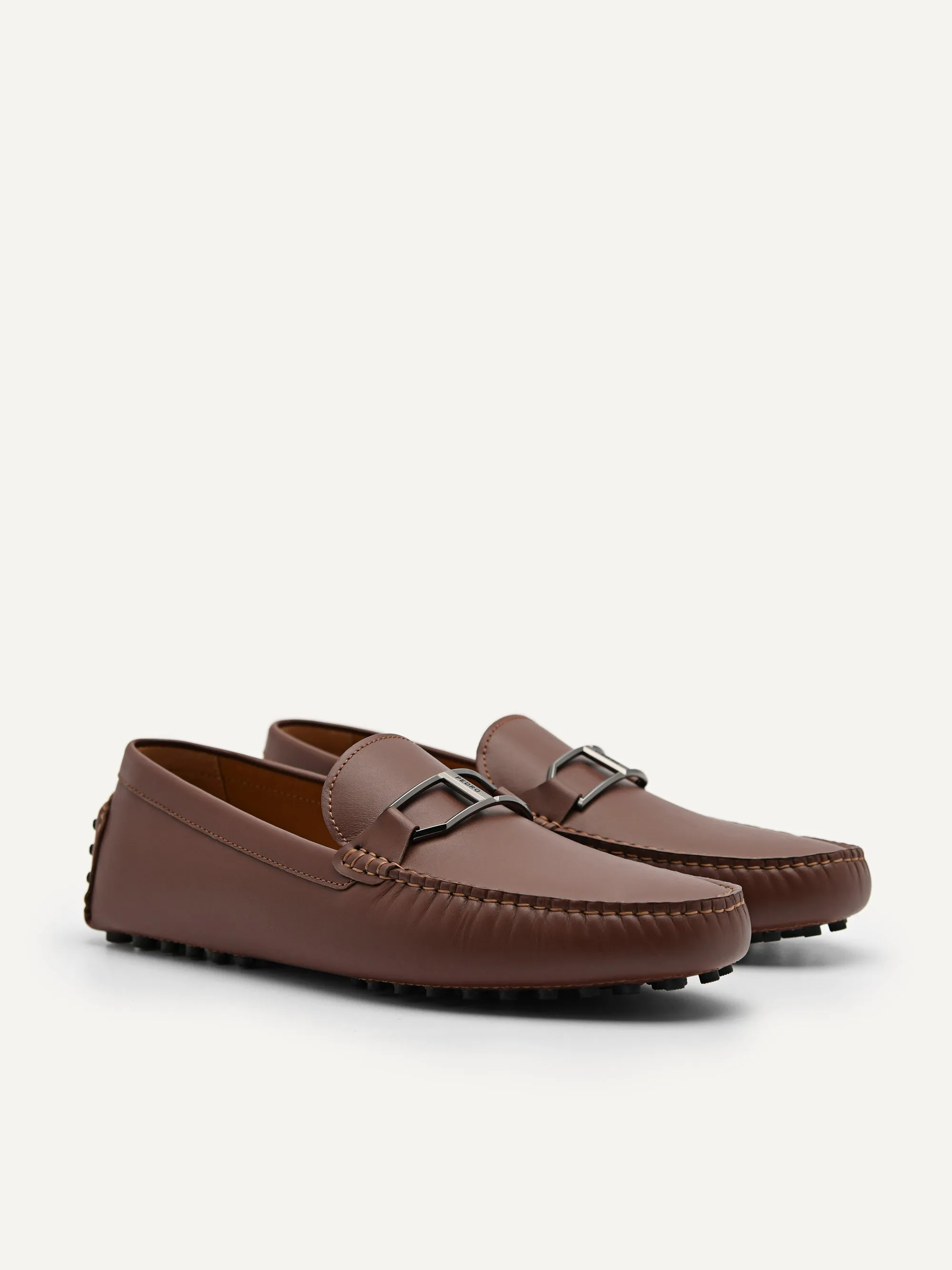 Leather Buckle Moccasins