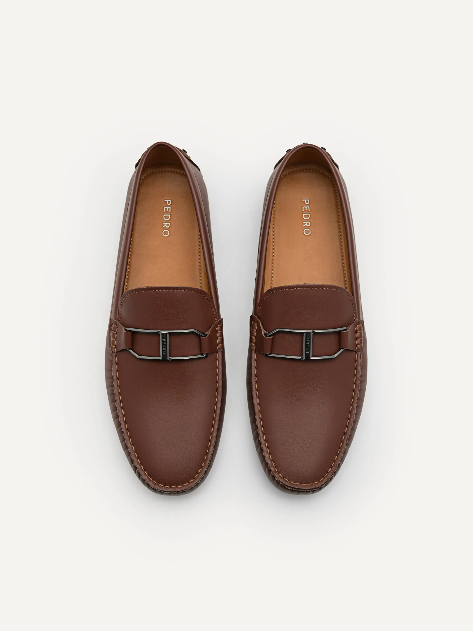 Leather Buckle Moccasins