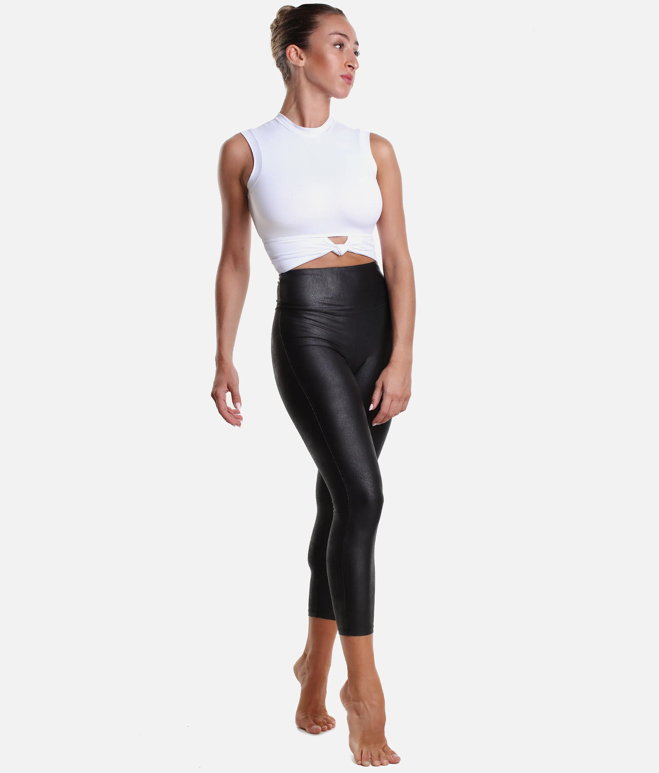 Leather Look Leggings - 0528