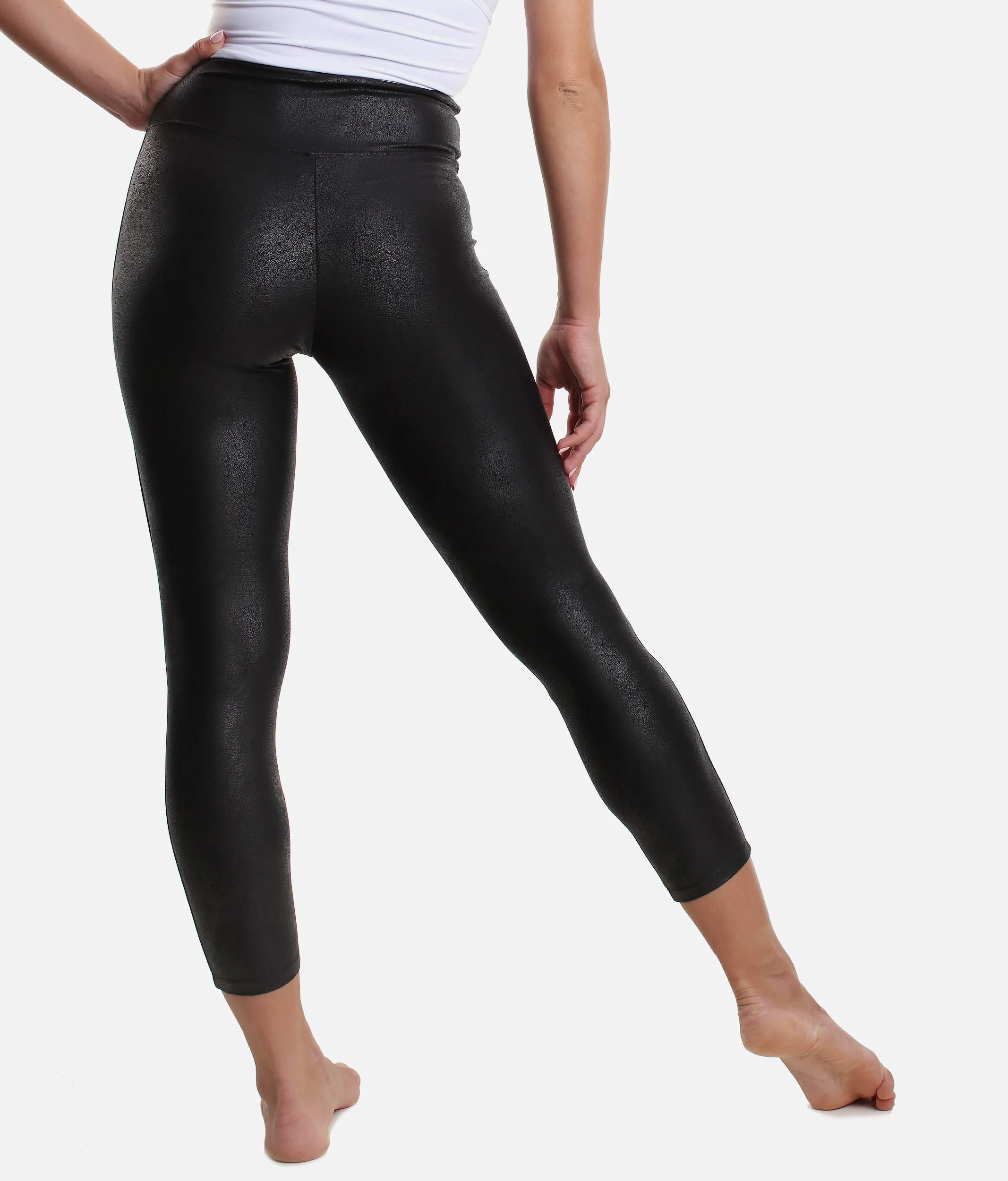 Leather Look Leggings - 0528