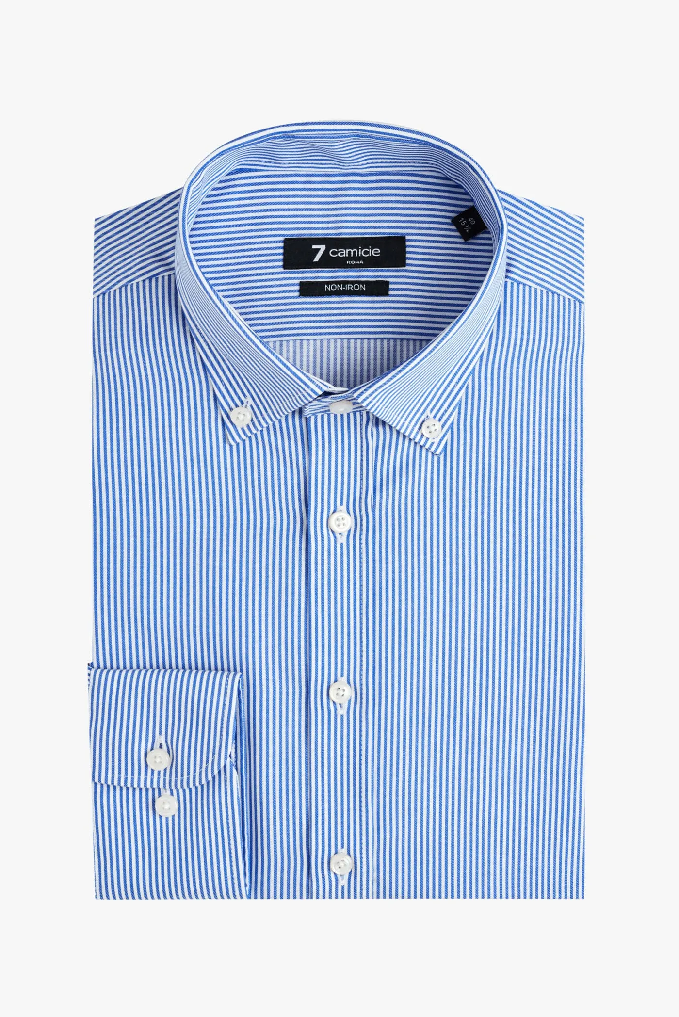 Leonardo Essentials Poplin Man Shirt Blue White Non Iron