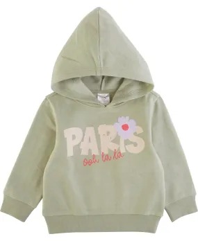 Little Kids' Print Hoodie in Sage Paris | Postie