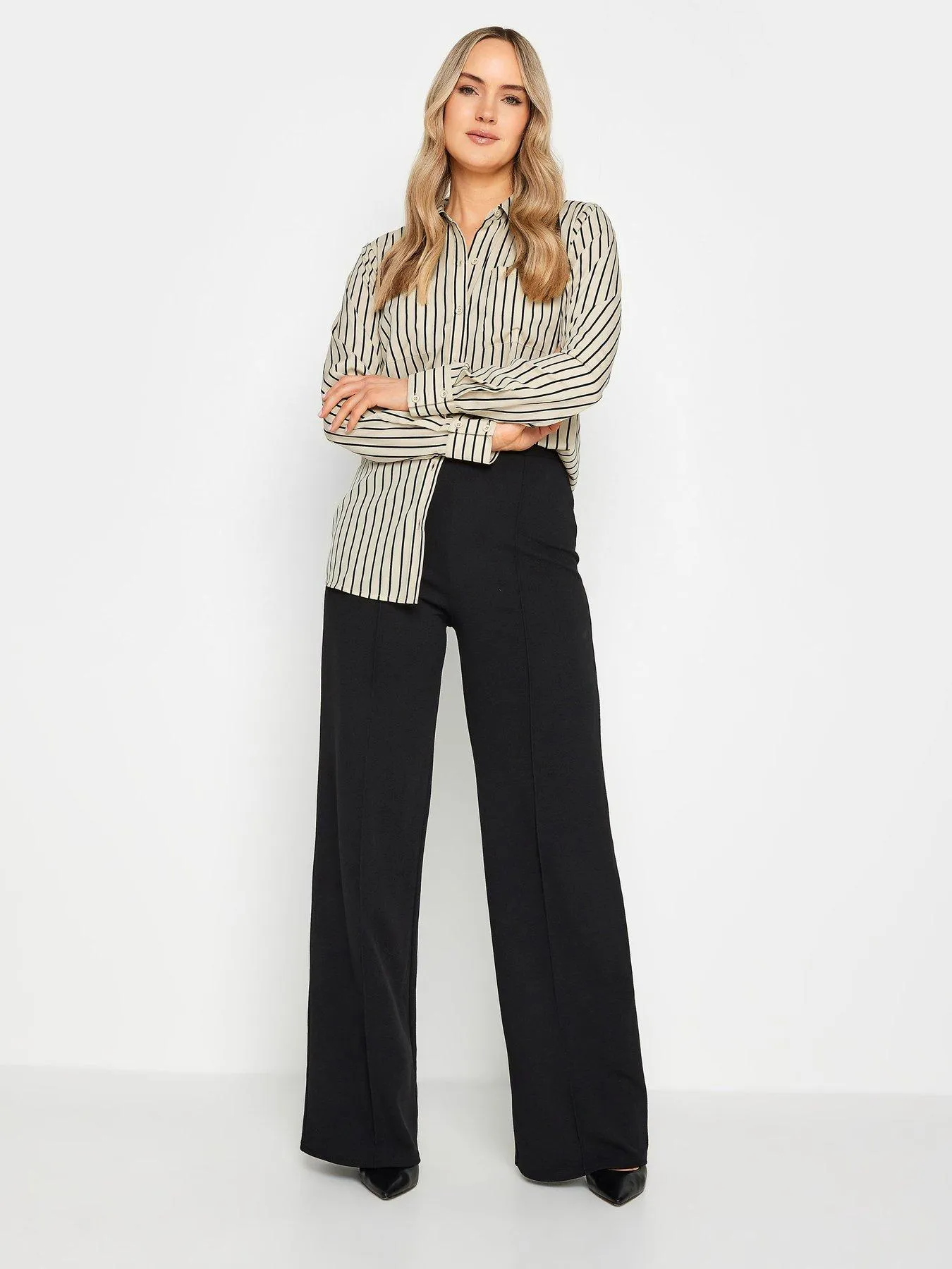 Long Tall Sally Stone Black Stripe Shirt