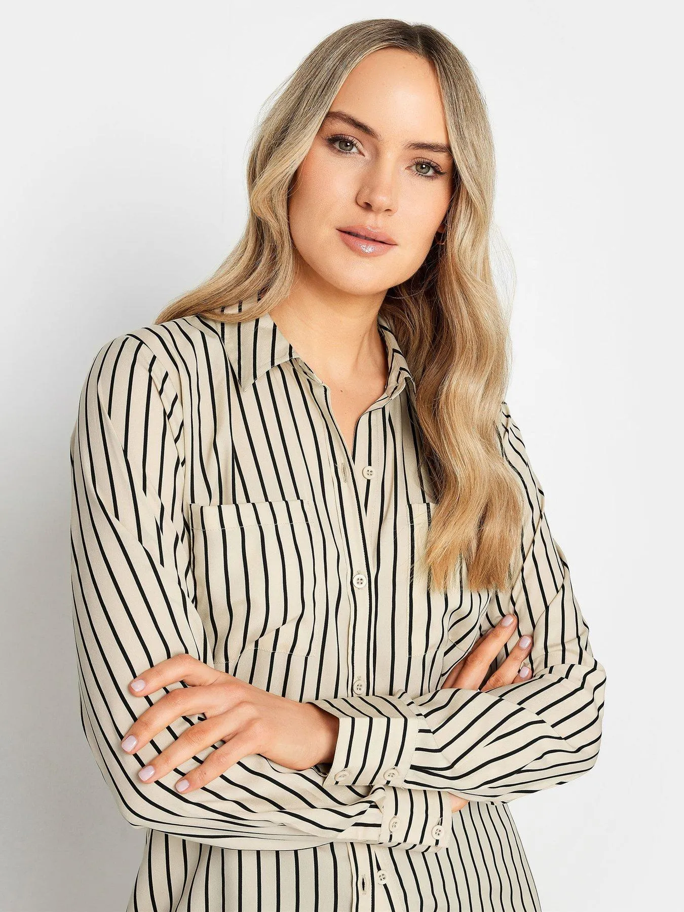 Long Tall Sally Stone Black Stripe Shirt