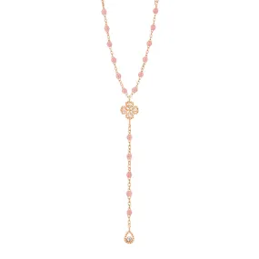 Lucky Classic Gigi Blush diamond rosary, Rose Gold, 17.7