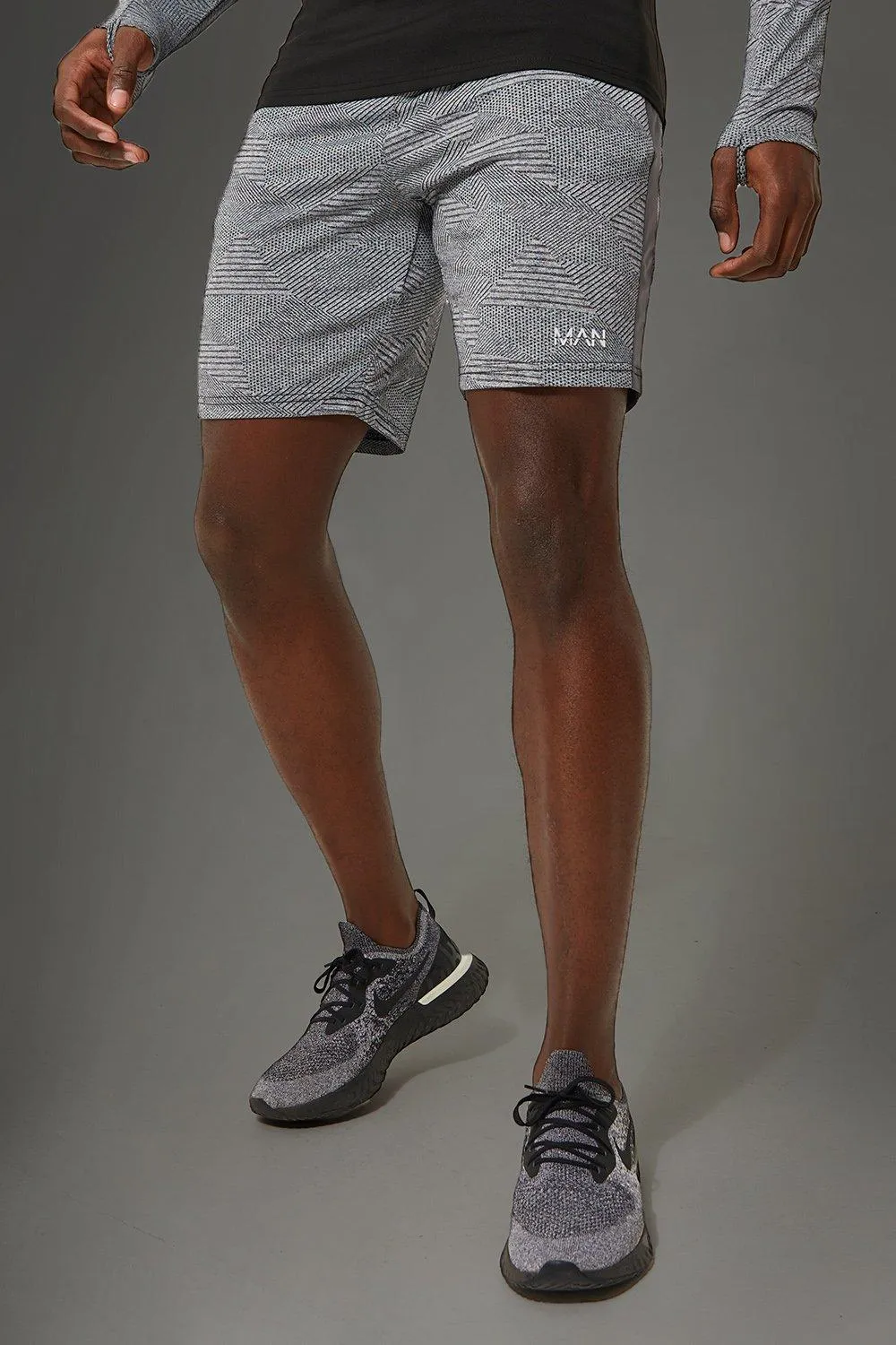 Man Active Gym Jacquard Shorts 