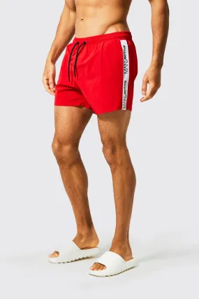 Man Active Tape Detail Swim Shorts