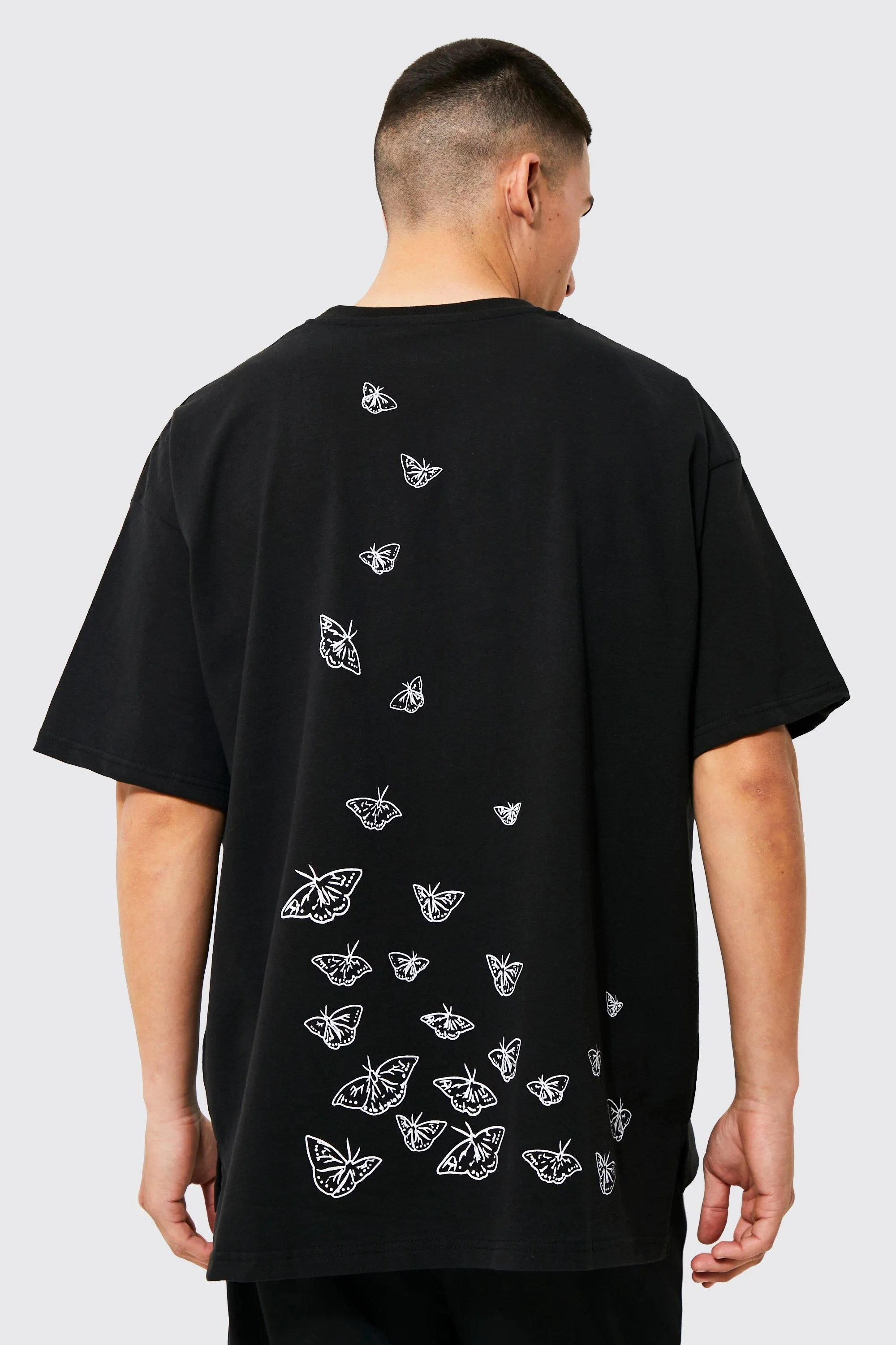 Man Butterfly Graphic T-shirt