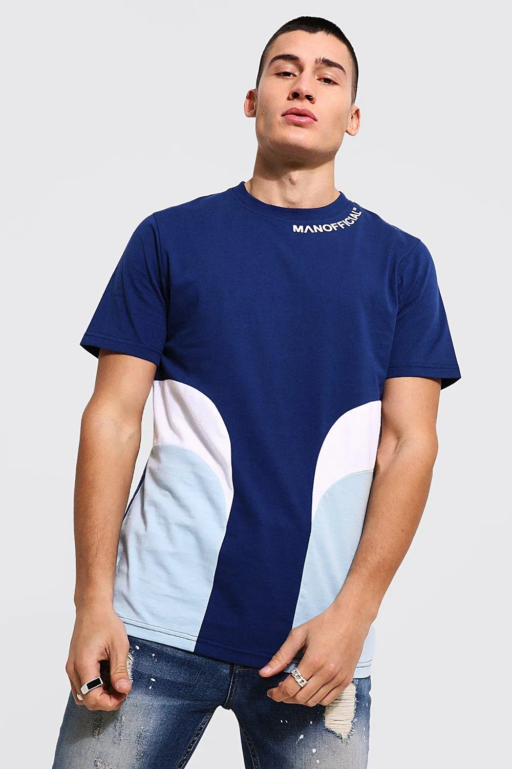 Man Official Colour Block T-shirt