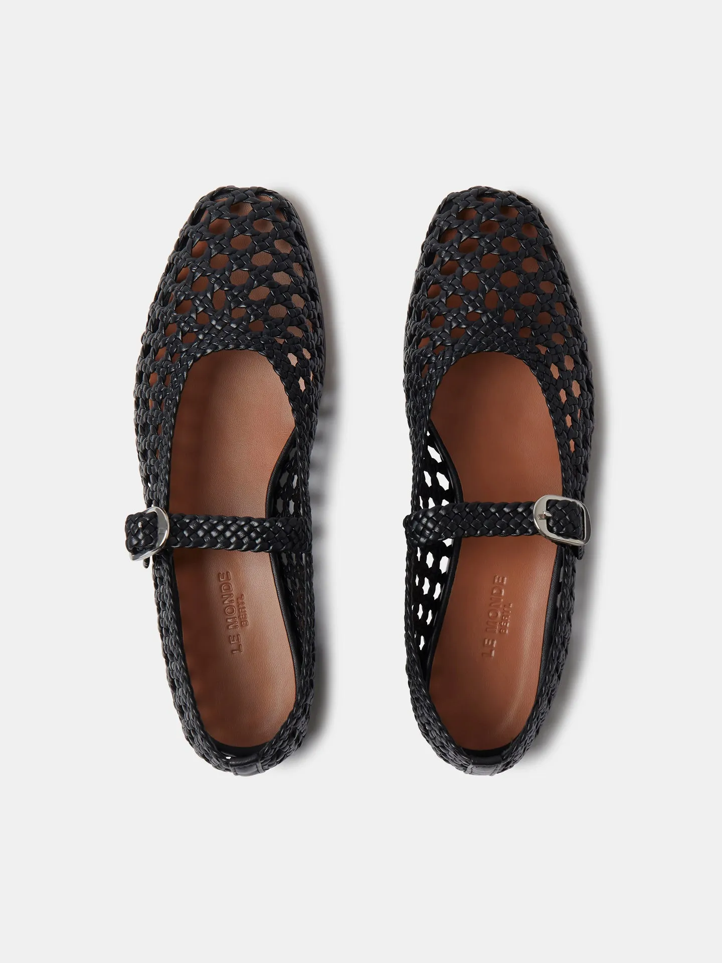 Mary Jane / Black Woven Leather