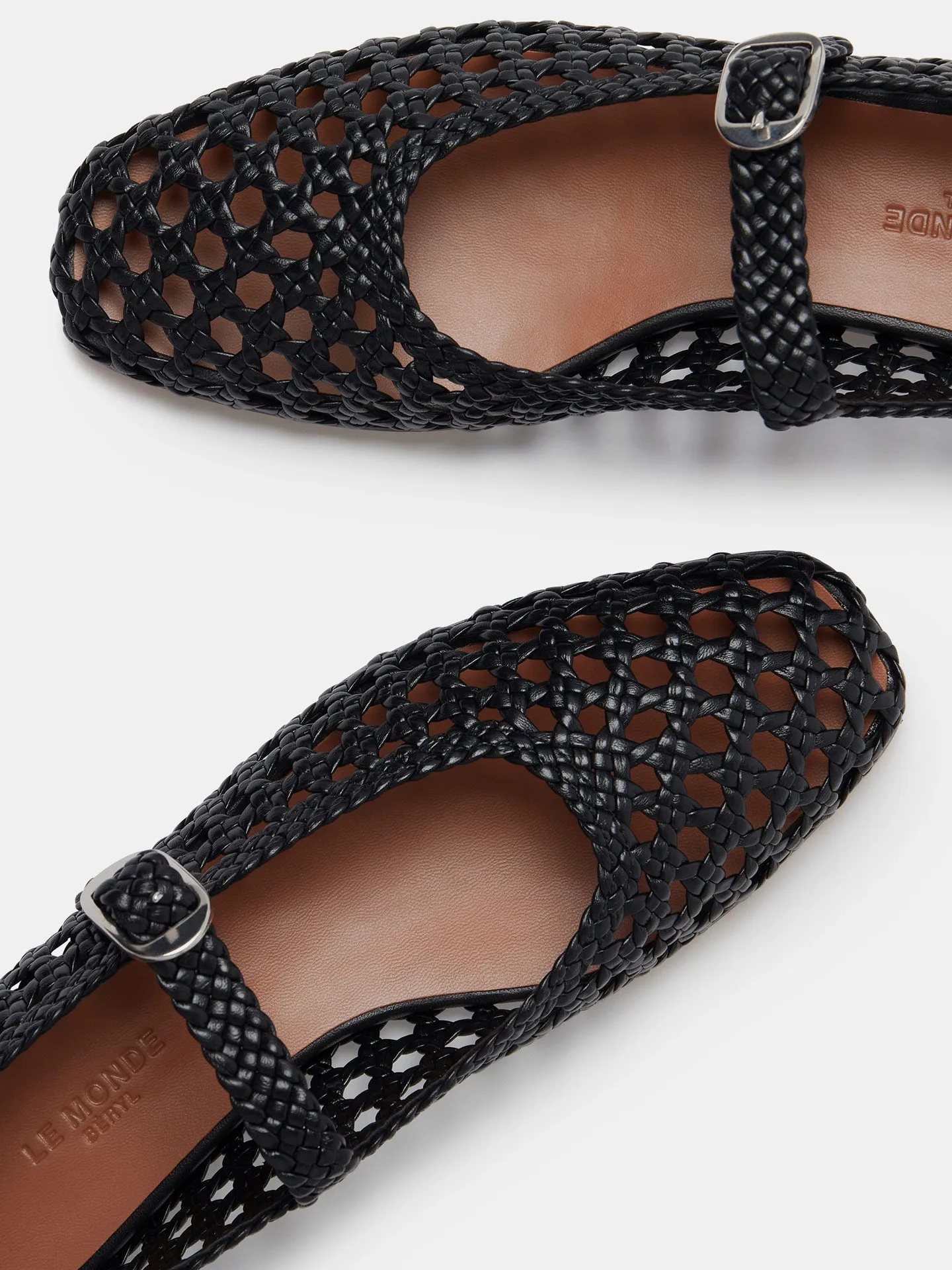 Mary Jane / Black Woven Leather