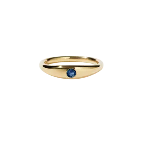 Meadowlark - Mini Claude Ring, 9ct Yellow Gold with Blue Sapphire