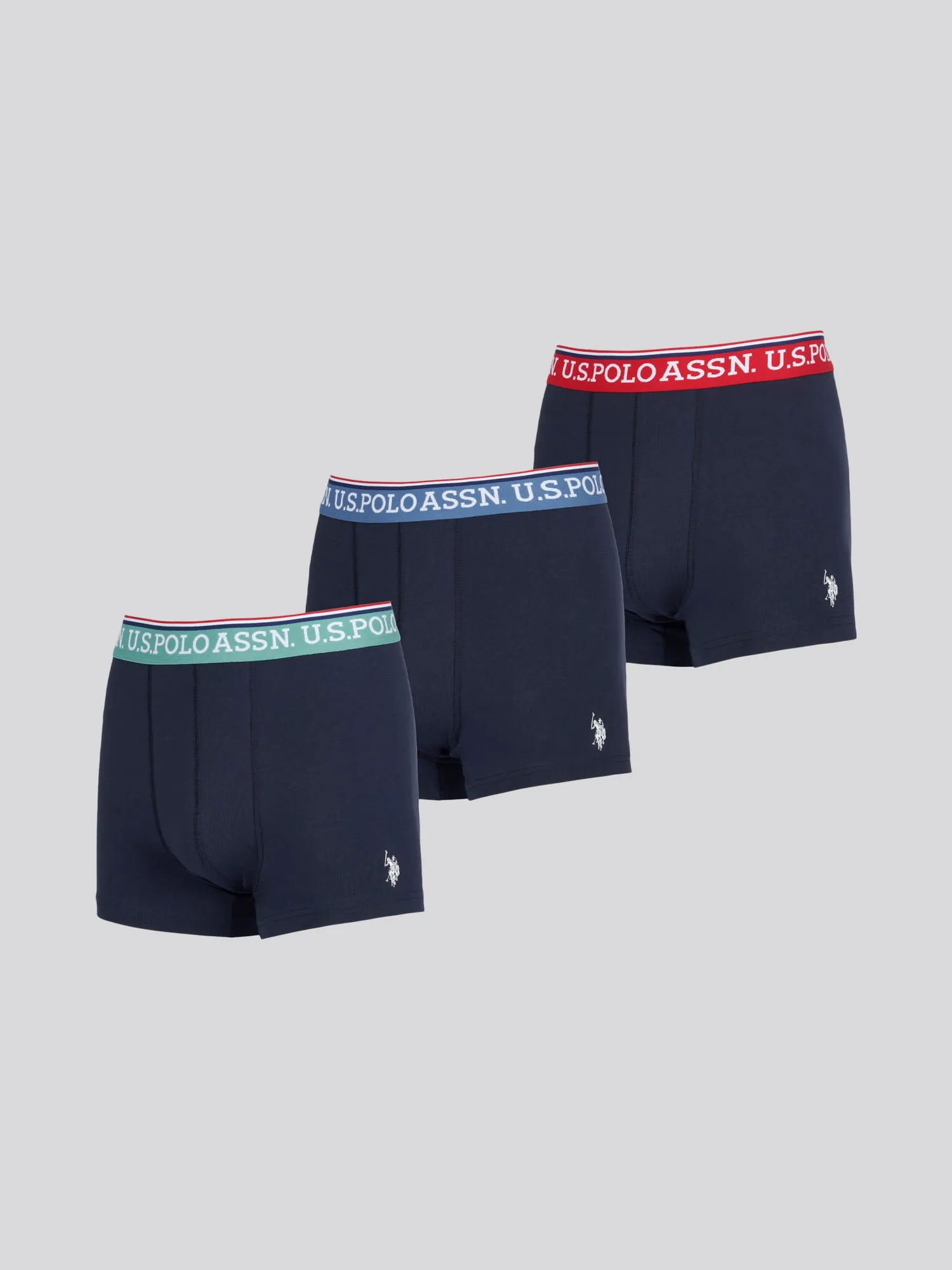 Mens Big & Tall 3 Pack Boxer Shorts in Dark Sapphire Navy