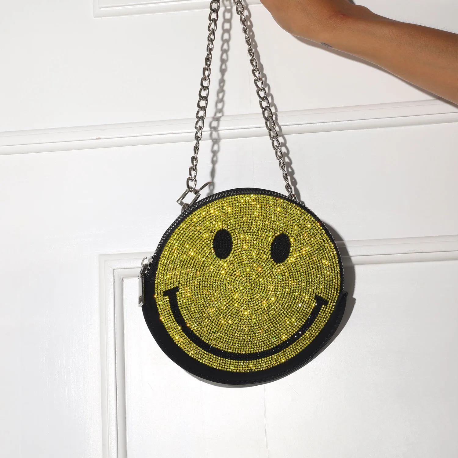 Mini bolsa Happy face amarilla