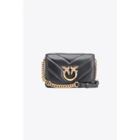 Mini borsa click big chevron donna Nero