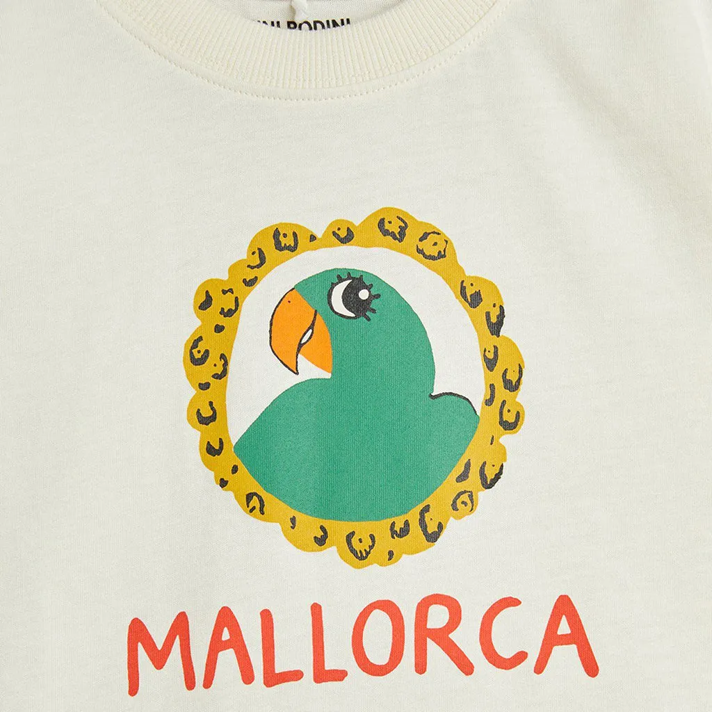 Mini Rodini Child Parrot T-shirt Cream