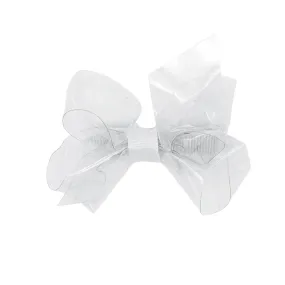 Mini Splish Splash Vinyl Swim Bow - Clear