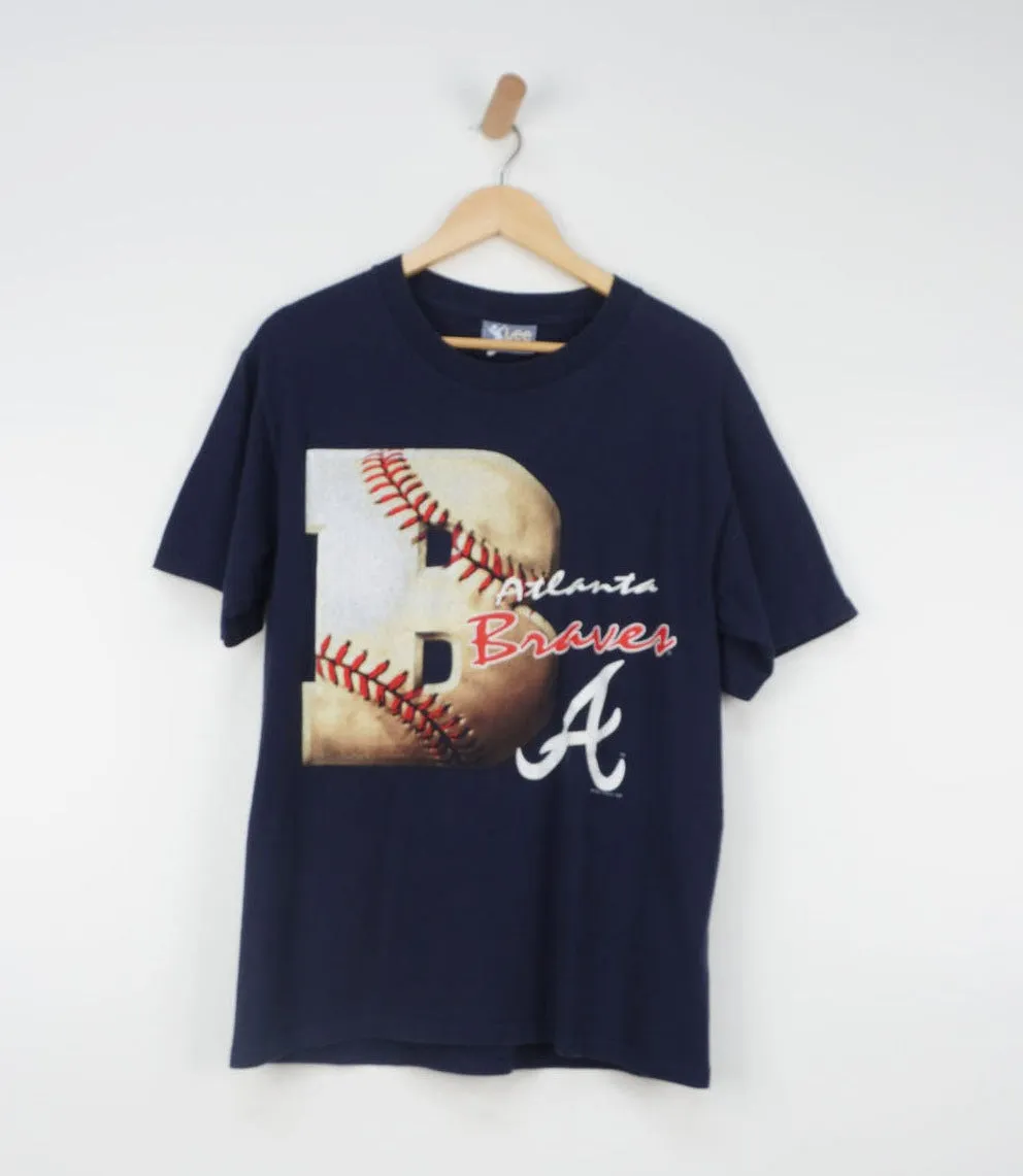 MLB Atlanta Braves 1996 Graphic Blue T-Shirt