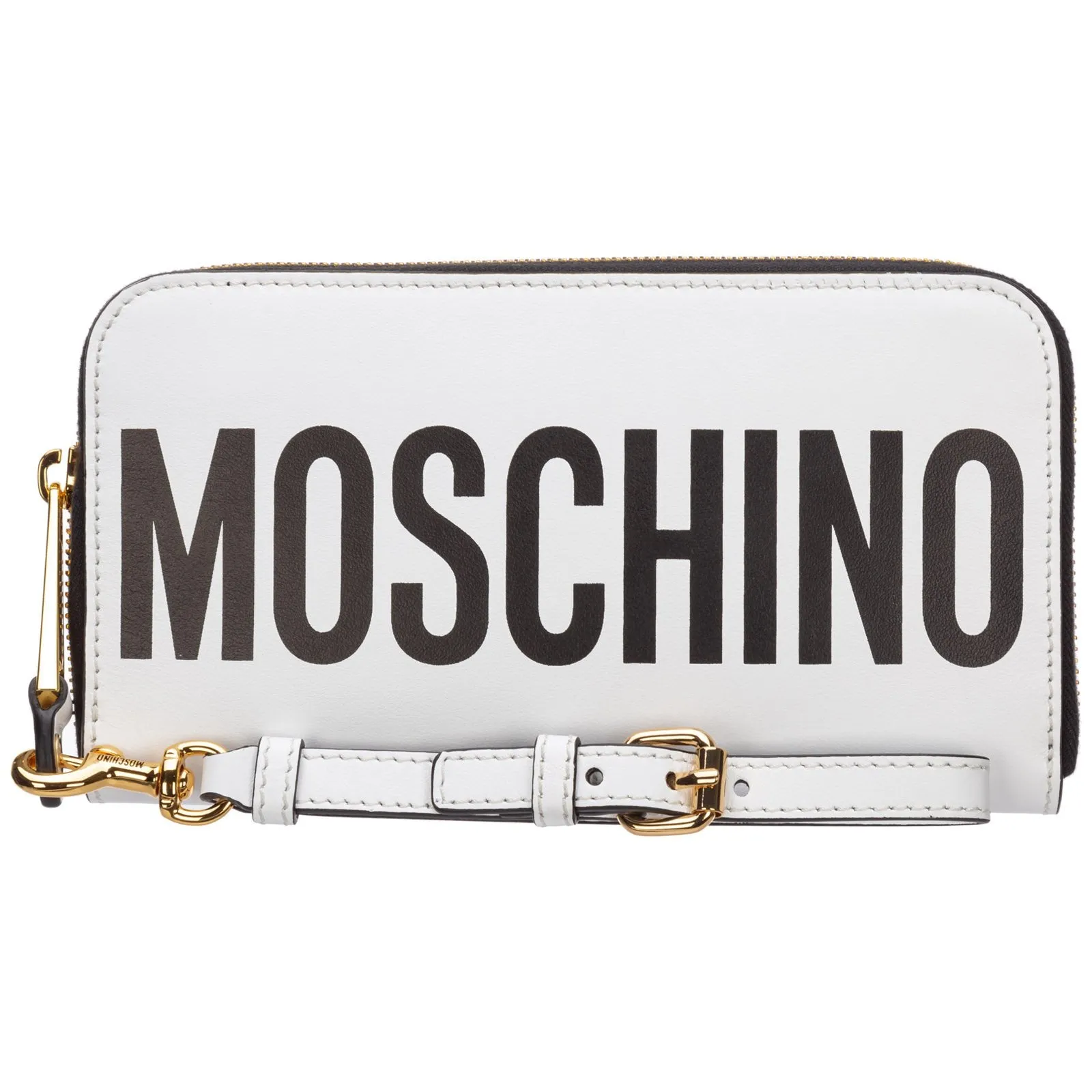 Moschino Logo Printed Zip-Up Wallet