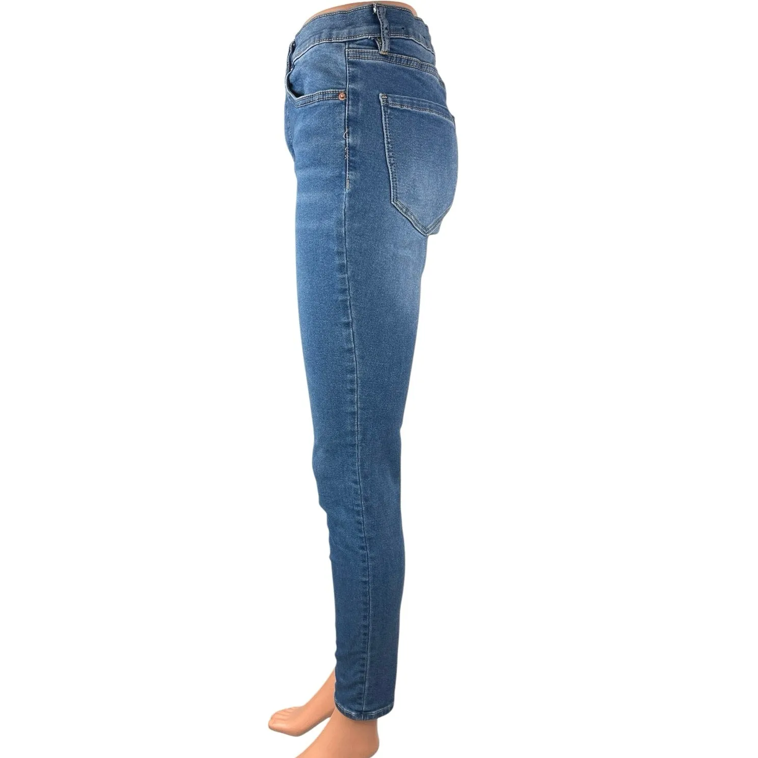 Nicole Miller Women's Blue Soho High Rise Ankle Skinny Denim Jeans Size 10