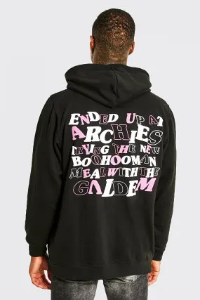 Oversized Man X Archie's Slogan Hoodie | boohooMAN UK