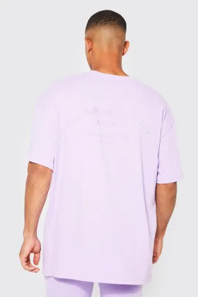 Oversized Overdyed Man Embroidered T-shirt