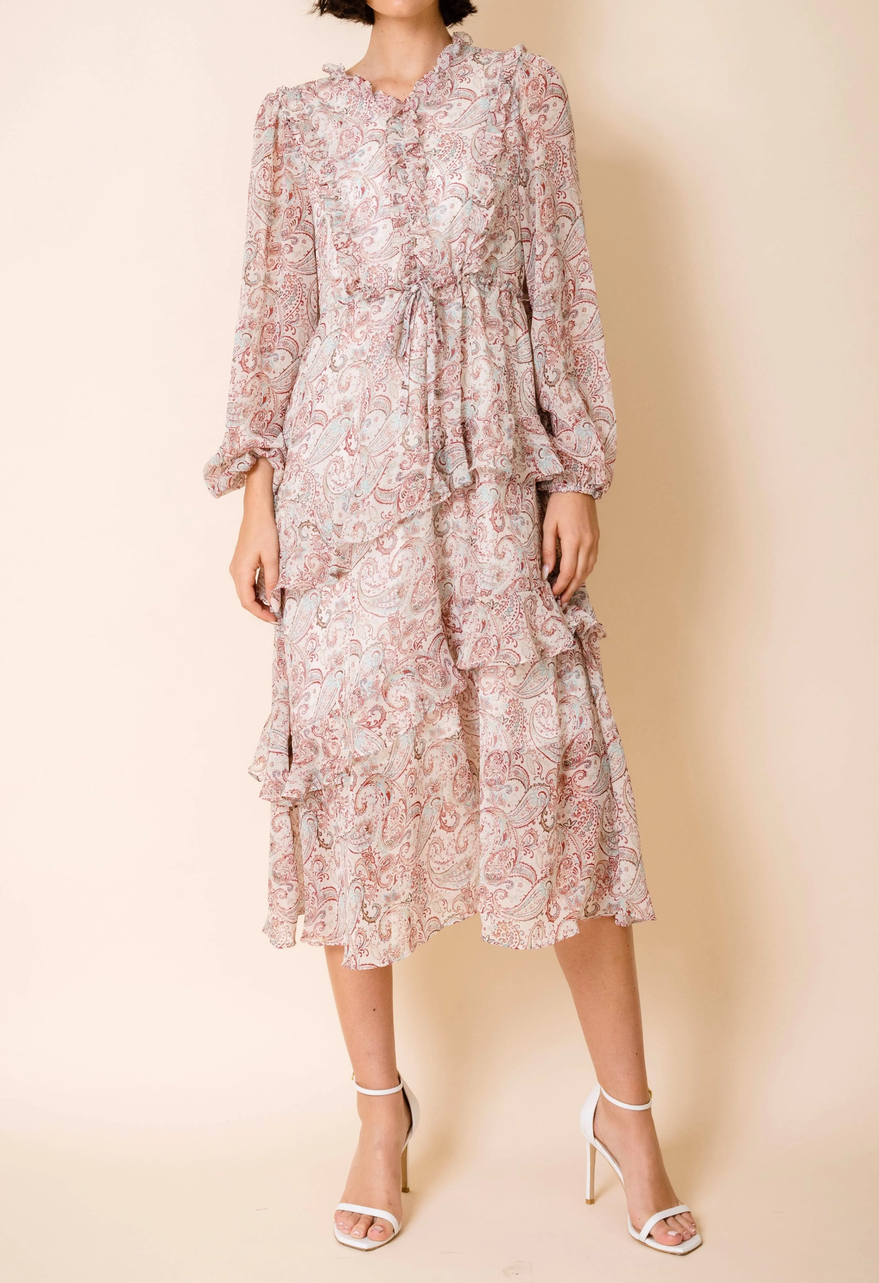 Paisley Ruffle Dress