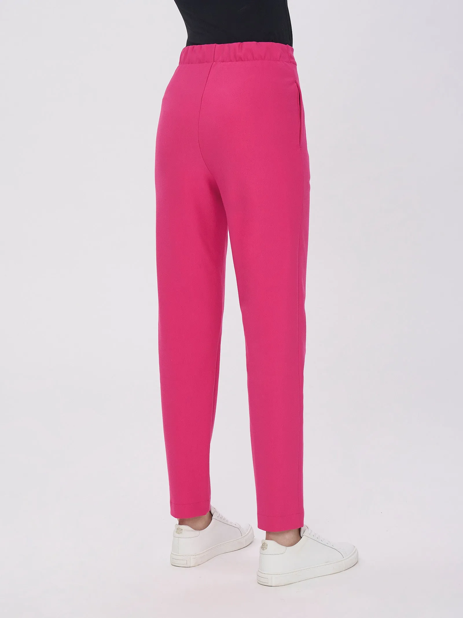 Pantalone Jogger in tessuto Compact - Fuchsia Purple