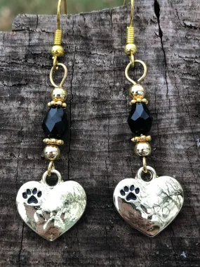 Paw Earrings in gold