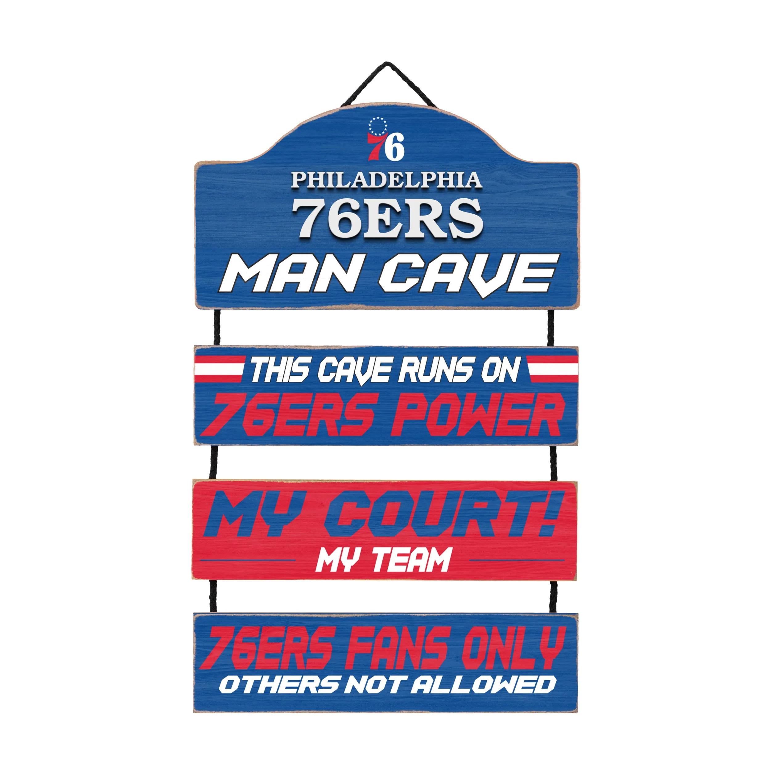 Philadelphia 76ers Man Cave Dangle Sign