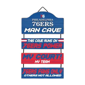 Philadelphia 76ers Man Cave Dangle Sign