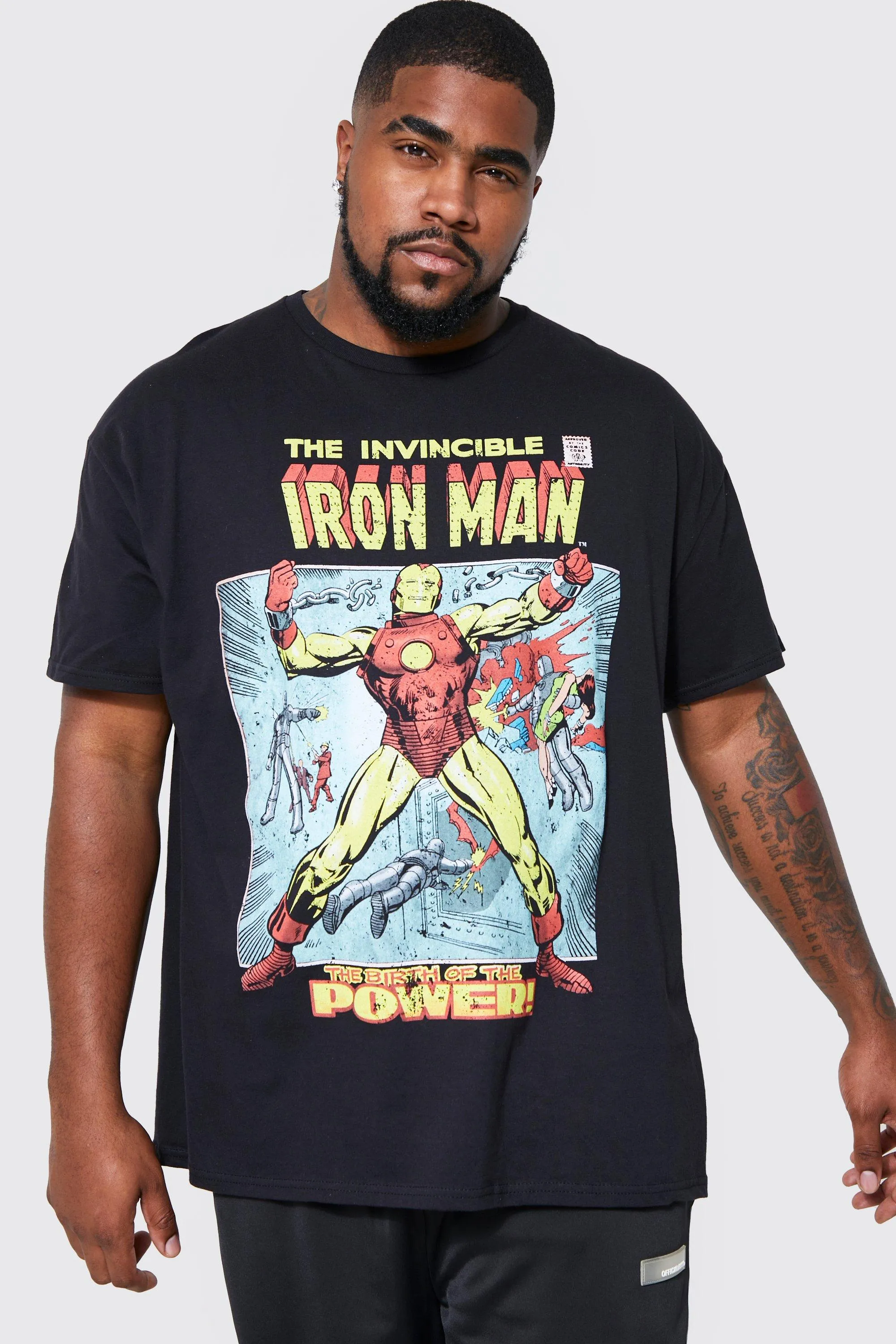 Plus Iron Man Comic License T-shirt