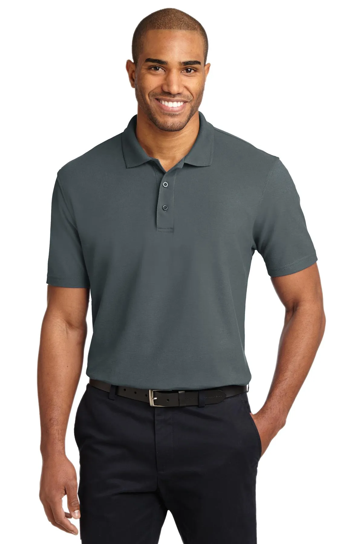 Port Authority Tall Stain-Resistant Polo TLK510 Steel Grey