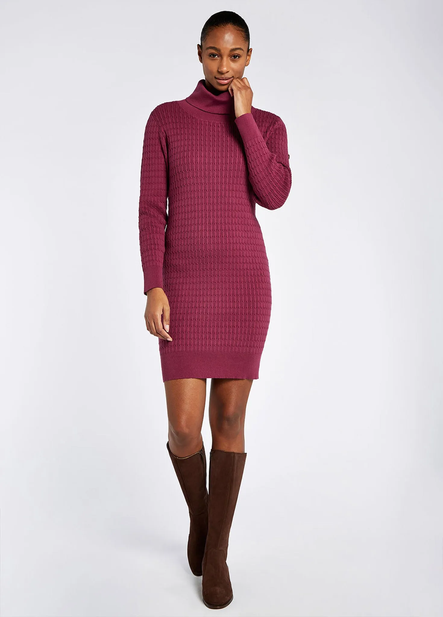 Raheen Fitted Dress - Currant